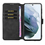 CaseMe - Samsung Galaxy S21 FE Hoesje - Met Magnetische Sluiting - Ming Serie - Leren Book Case - Zwart