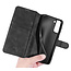 CaseMe - Samsung Galaxy S21 FE Case - with Magnetic closure - Leather Book Case - Black