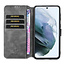 CaseMe - Samsung Galaxy S21 FE Case - with Magnetic closure - Leather Book Case - Grey