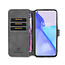 CaseMe - OnePlus 9 Case - with Magnetic closure - Leather Book Case - Grey