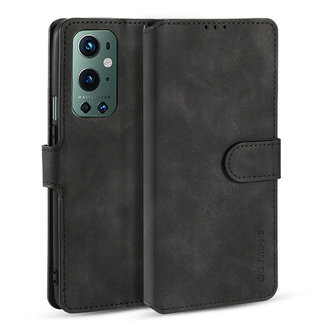 CaseMe CaseMe - OnePlus 9 Pro Hoesje - Met Magnetische Sluiting - Ming Serie - Leren Book Case - Zwart