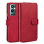 CaseMe - OnePlus 9 Pro Case - with Magnetic closure - Leather Book Case - Red