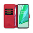 CaseMe - OnePlus 9 Pro Hoesje - Met Magnetische Sluiting - Ming Serie - Leren Book Case - Rood