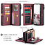 CaseMe - Samsung Galaxy S21 FE Hoesje - Back Cover en Wallet Book Case - Multifunctioneel - Rood