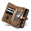 CaseMe - Case for Samsung Galaxy S21 FE - Wallet Case with Card Holder, Magnetic Detachable Cover - Brown