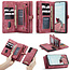 CaseMe - Case for Samsung Galaxy S21 FE - Wallet Case with Card Holder, Magnetic Detachable Cover - Red