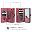 CaseMe - Case for Samsung Galaxy S21 FE - Wallet Case with Card Holder, Magnetic Detachable Cover - Red