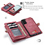 CaseMe - Samsung Galaxy S21 FE Hoesje - 2 in 1 Book Case en Back Cover - Rood