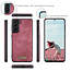 CaseMe - Case for Samsung Galaxy S21 FE - Wallet Case with Card Holder, Magnetic Detachable Cover - Red