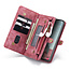 CaseMe - Case for Samsung Galaxy S21 FE - Wallet Case with Card Holder, Magnetic Detachable Cover - Red