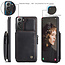 CaseMe - Samsung Galaxy S21 FE Case - Back Cover - with RFID Cardholder - Black