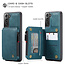 CaseMe - Samsung Galaxy S21 FE Case - Back Cover - with RFID Cardholder - Blue