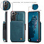 CaseMe - Samsung Galaxy S21 FE Hoesje - Back Cover - met RFID Pasjeshouder - Blauw