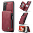 CaseMe - Samsung Galaxy S21 FE Case - Back Cover - with RFID Cardholder - Red