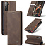 CaseMe - Samsung Galaxy S21 FE Hoesje - Wallet Book Case - Magneetsluiting - Donker Bruin