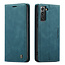 CaseMe - Case for Samsung Galaxy S21 FE - PU Leather Wallet Case Card Slot Kickstand Magnetic Closure - Blue