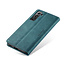 CaseMe - Case for Samsung Galaxy S21 FE - PU Leather Wallet Case Card Slot Kickstand Magnetic Closure - Blue