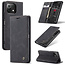 CaseMe - Case for Xiaomi Mi 11 Lite - PU Leather Wallet Case Card Slot Kickstand Magnetic Closure - Black