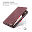 CaseMe - Case for Xiaomi Mi 11 Lite - PU Leather Wallet Case Card Slot Kickstand Magnetic Closure - Dark Red