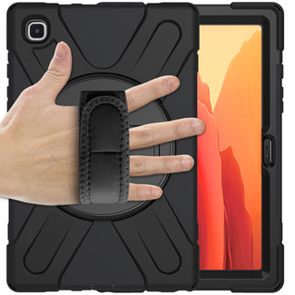 Cover2day Case2go - Samsung Galaxy Tab A7 (2020) Case - Shock-Proof Hand Strap Armor Case - Black