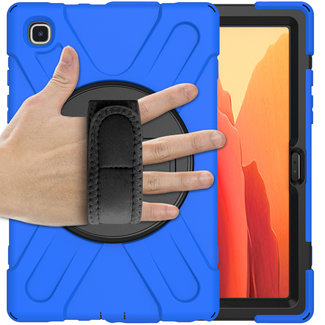 Cover2day Case2go - Samsung Galaxy Tab A7 (2020) Case - Shock-Proof Hand Strap Armor Case - Blue