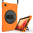 Case2go - Samsung Galaxy Tab A7 (2020) Case - Shock-Proof Hand Strap Armor Case - Orange