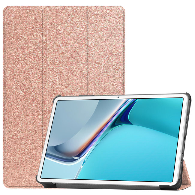 Cover2day - Hoes voor de Huawei MatePad 11 Inch (2021) - Tri-Fold Book Case - Rosé-Goud