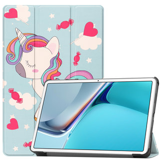 Cover2day Cover2day - Case for Huawei MatePad 11 - Slim Tri-Fold Book Case - Lightweight Smart Cover - Unicorn