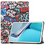 Cover2day - Case for Huawei MatePad 11 - Slim Tri-Fold Book Case - Lightweight Smart Cover - Graffiti