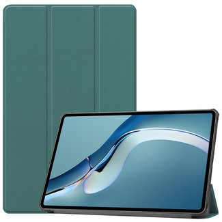 Cover2day Cover2day - Case for Huawei MatePad Pro 12.6 (2021) - Slim Tri-Fold Book Case - Lightweight Smart Cover - Dark Green