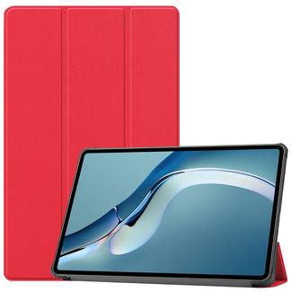 Cover2day Cover2day - Case for Huawei MatePad Pro 12.6 (2021) - Slim Tri-Fold Book Case - Lightweight Smart Cover - Red