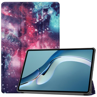 Cover2day Huawei MatePad Pro 12.6 (2021) Hoes - Tri-Fold Book Case - Galaxy