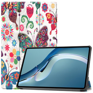 Cover2day Huawei MatePad Pro 12.6 (2021) Hoes - Tri-Fold Book Case - Vlinders