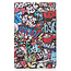 Cover2day - Case for Lenovo Tab K10 - Slim Tri-Fold Book Case - Lightweight Smart Cover - Graffiti