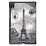 Cover2day - Case for Lenovo Tab K10 - Slim Tri-Fold Book Case - Lightweight Smart Cover - Eiffel Tower