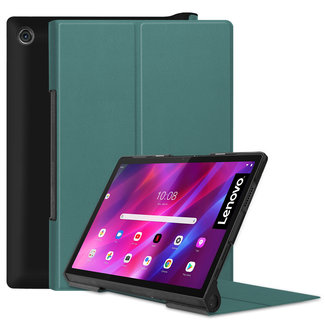 Cover2day Lenovo Yoga Tab 11 (2021) Hoes - Tri-Fold Book Case - Donker Groen