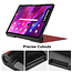 Cover2day - Case for Lenovo Yoga Tab 11  (2021) - Slim Tri-Fold Book Case - Lightweight Smart Cover - Dark Red