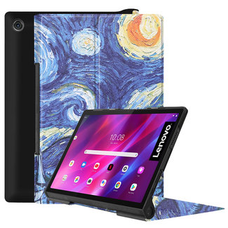 Cover2day Case for Lenovo Yoga Tab 11 (2021) - Slim Tri-Fold Book Case - Lightweight Smart Cover - Starry Sky