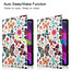 Cover2day - Case for Lenovo Yoga Tab 11  (2021) - Slim Tri-Fold Book Case - Lightweight Smart Cover - Butterflies