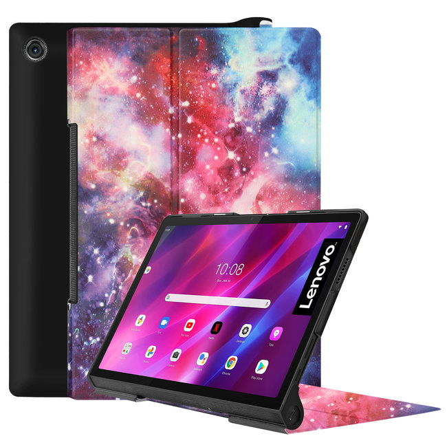 Cover2day - Hoes voor de Lenovo Yoga Tab 11  (2021) - Tri-Fold Book Case - Galaxy