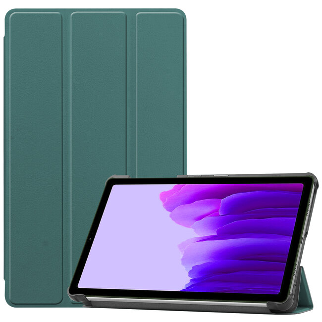 Hoes voor de Samsung Galaxy Tab A7 Lite (2021) - Tri-Fold Book Case - Donker Groen