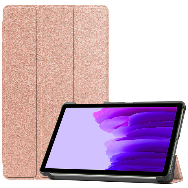 Hoes voor de Samsung Galaxy Tab A7 Lite (2021) - Tri-Fold Book Case - Rosé Goud