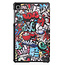 Case for Samsung Galaxy Tab A7 Lite (2021) - Slim Tri-Fold Book Case - Lightweight Smart Cover - Graffiti