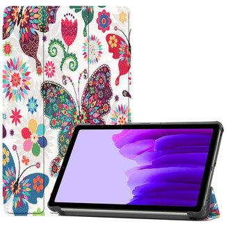 Cover2day Case for Samsung Galaxy Tab A7 Lite (2021) - Slim Tri-Fold Book Case - Lightweight Smart Cover - Butterflies