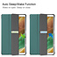 Case for Samsug Galaxy Tab A7 Lite - 8.7 inch - TPU Tri-Fold Book Case - Dark Green