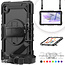 Case for Samsung Galaxy Tab A7 Lite - Heavy Duty Case with Built-in Screen Protector and Shoulder Strap - Black