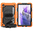 Case for Samsung Galaxy Tab A7 Lite - Strap B Case - Bumper Protection with Built-in Screen Protector and Shoulder Strap - Orange