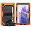 Case2go - Hoes voor Samsung Galaxy Tab A7 Lite - Bumperbescherming met Ingebouwde Screenprotector en Schouderriem - Oranje