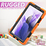 Case for Samsung Galaxy Tab A7 Lite - Strap B Case - Bumper Protection with Built-in Screen Protector and Shoulder Strap - Orange