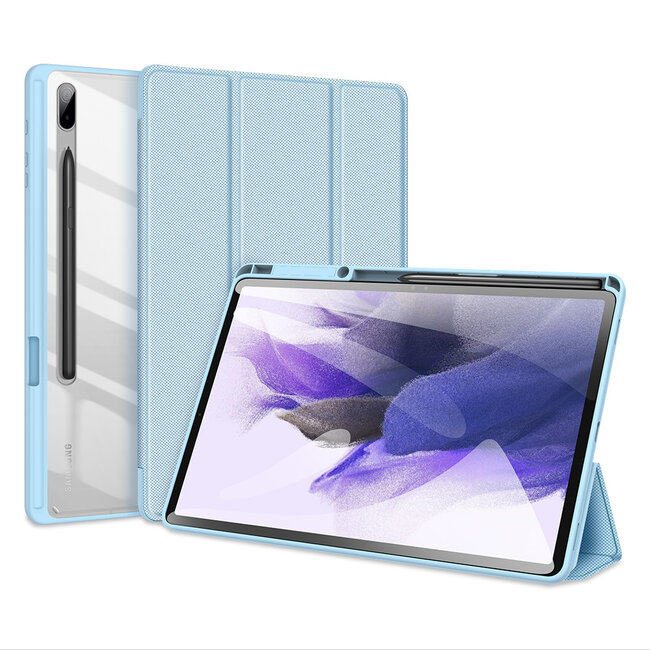 Samsung Galaxy Tab S7 FE Hoes - Dux Ducis Toby Tri-Fold Book Case - Blauw